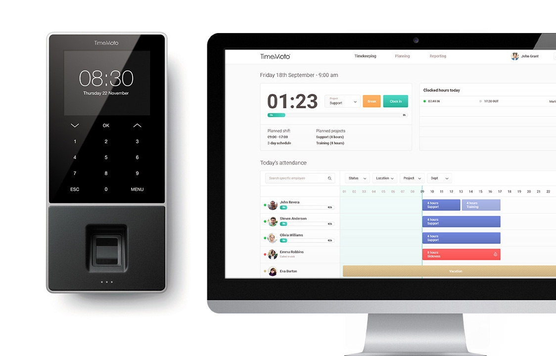 How Do Timemoto Time Clocks Work Time Clock Systems Safescan