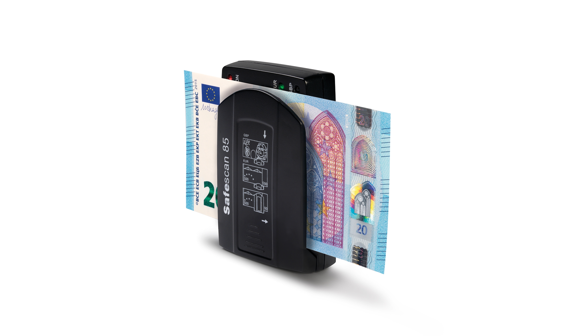 Money Checker Machine Safescan 155-S Automatic Counterfeit Banknote Detector Checks Banknotes In Four Positions With 100% Accuracy For Multiple Currencies, 112-0668 Safescan Detect