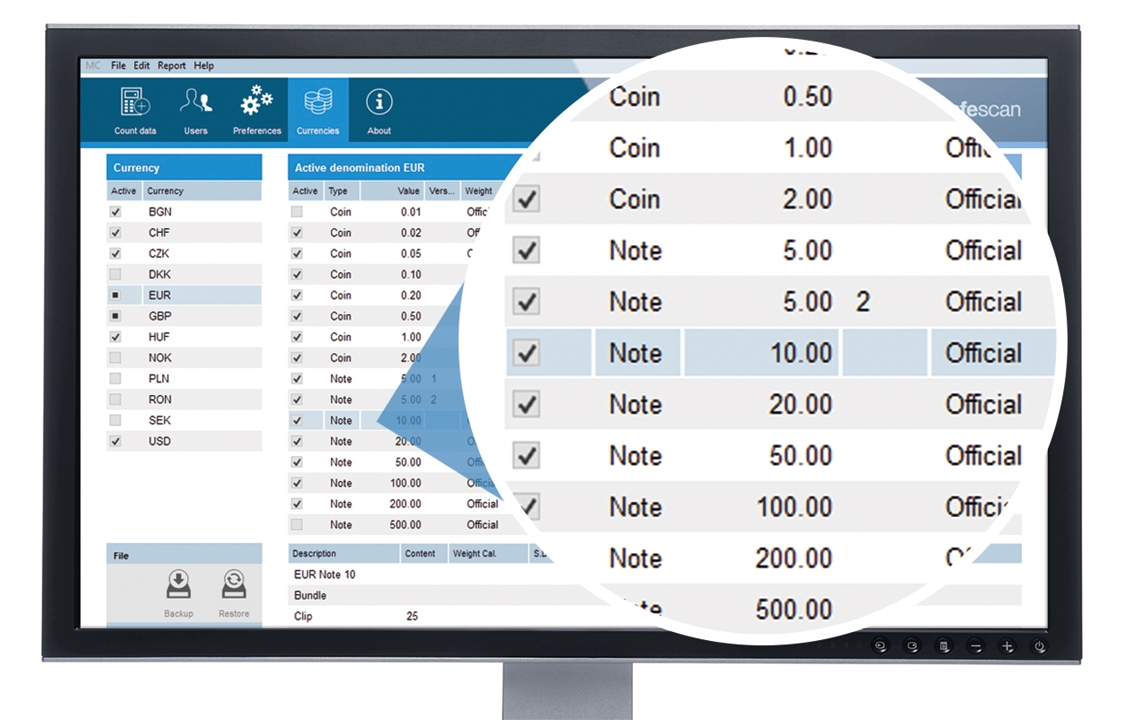il coupon del monitor del peso